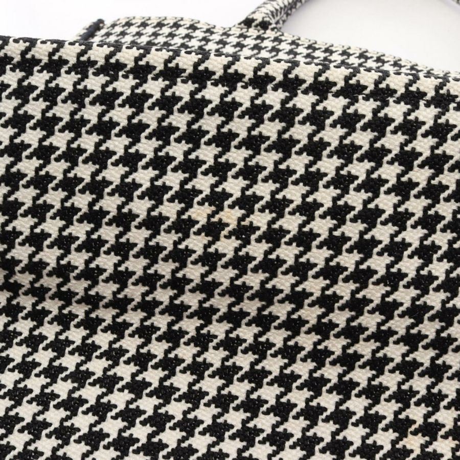 Christian Dior BOOK TOTE 中型千鳥格帆布手袋 白色 黑色 二手-6