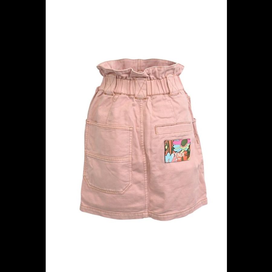 Fendi 粉色花苞短裙-6