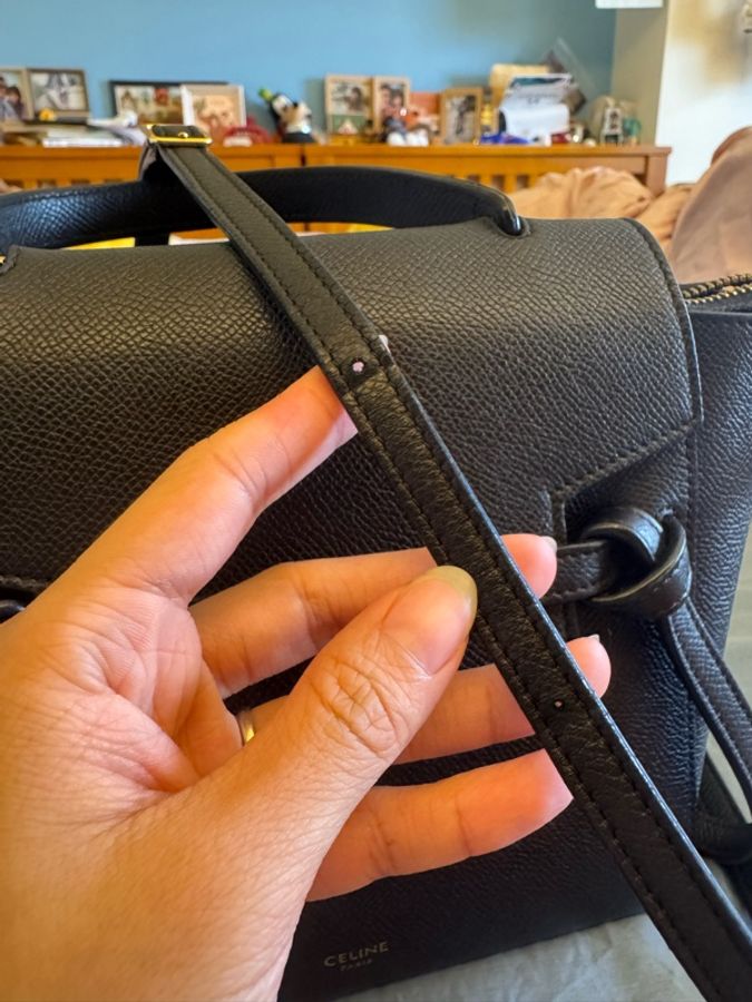 Celine 黑色鯰魚包 belt bag nano-17