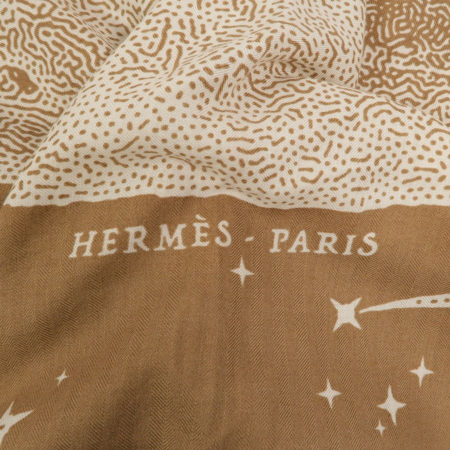 HERMES 絲質/羊絨Scarf 130x130圍巾-8