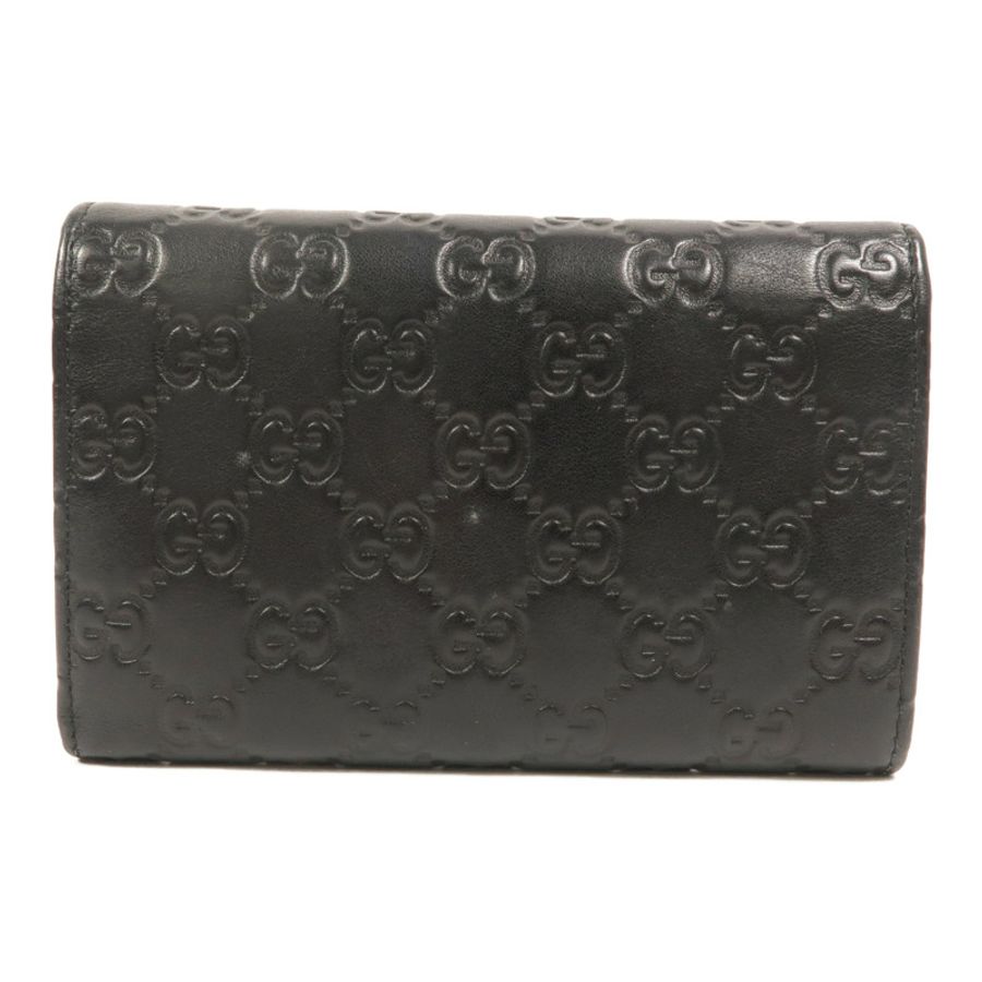 GUCCI 牛皮皮革Guccissima Flap Wallet錢包-1