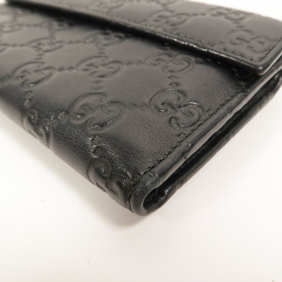GUCCI 牛皮皮革Guccissima Flap Wallet錢包-13