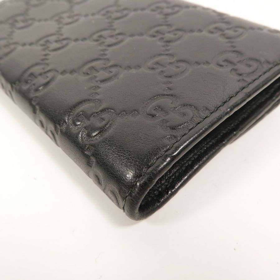 GUCCI 牛皮皮革Guccissima Flap Wallet錢包-15