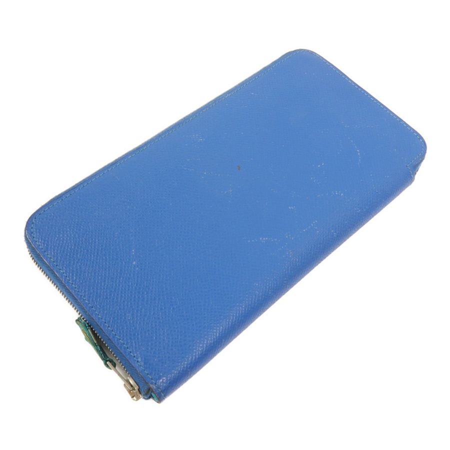 HERMES Epsom皮革Slik in Long Wallet長錢包Bleu Hydra-5
