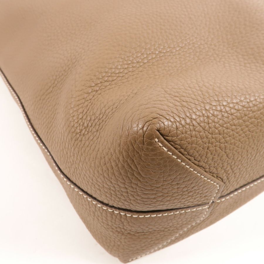 HERMES Clemence皮革Double Sens 35肩背袋Etoupe/Malachite-9