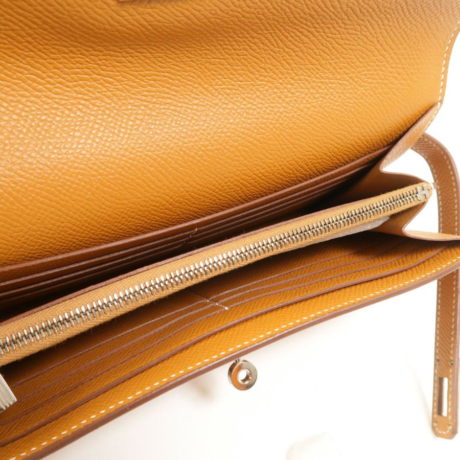 HERMES Epsom皮革Kelly Long Wallet長錢包-6
