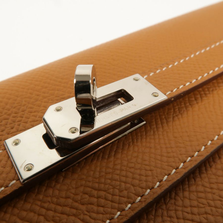 HERMES Epsom皮革Kelly Long Wallet長錢包-9