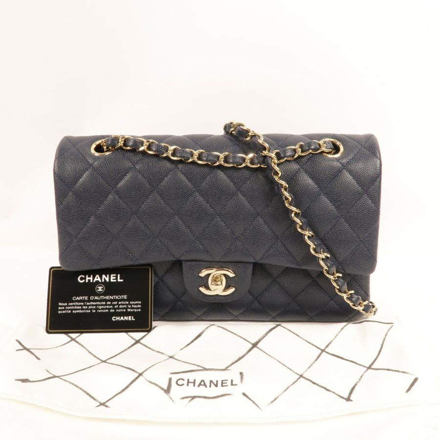 CHANEL 牛皮皮革Classic 25鏈帶肩背袋-10