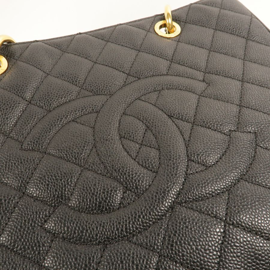 CHANEL 牛皮皮革GST Grand Shopping Tote Bag鏈帶肩背袋-7