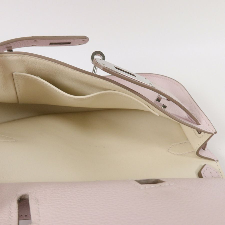 HERMES Evercolor皮革Mini Jypsiere肩背袋Rose Darling-4