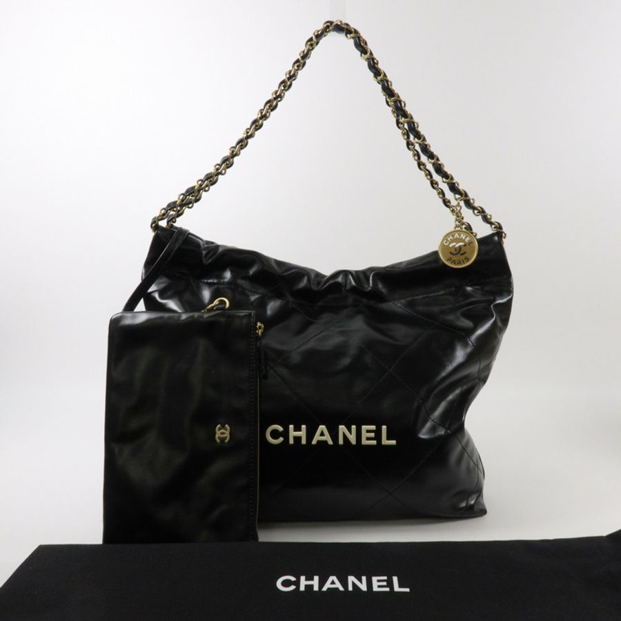 CHANEL 牛皮皮革Chanel 22 Small鏈帶肩背袋-11