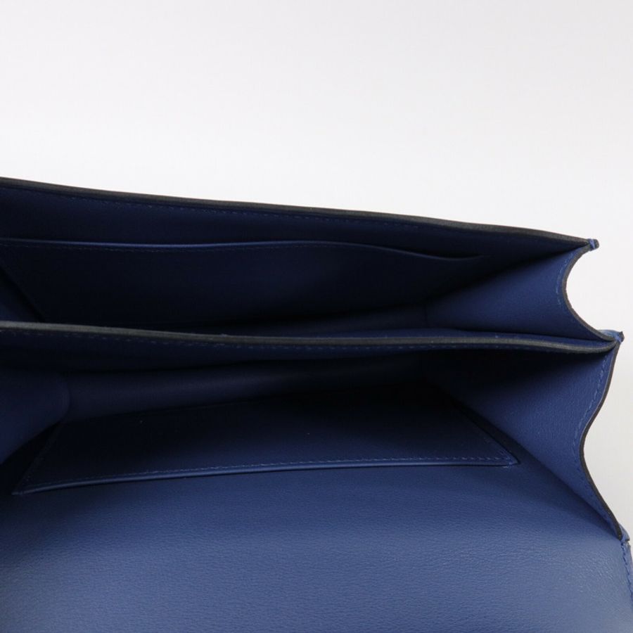 HERMES Swift皮革Constance Mini肩背袋Bleu Agate-4