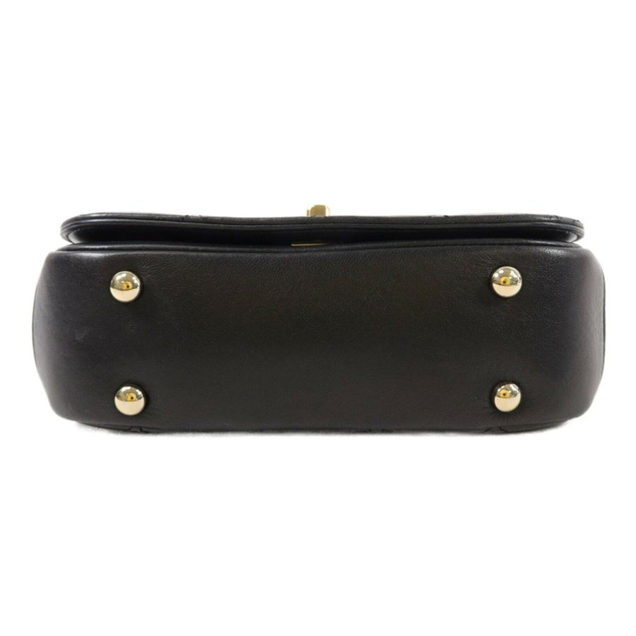 CHANEL 羊皮皮革Carry Chic Flap Bag鏈帶手挽肩背兩用袋-3