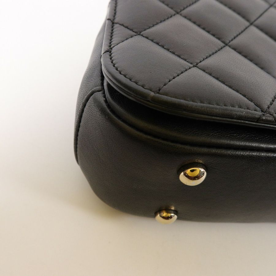 CHANEL 羊皮皮革Carry Chic Flap Bag鏈帶手挽肩背兩用袋-8