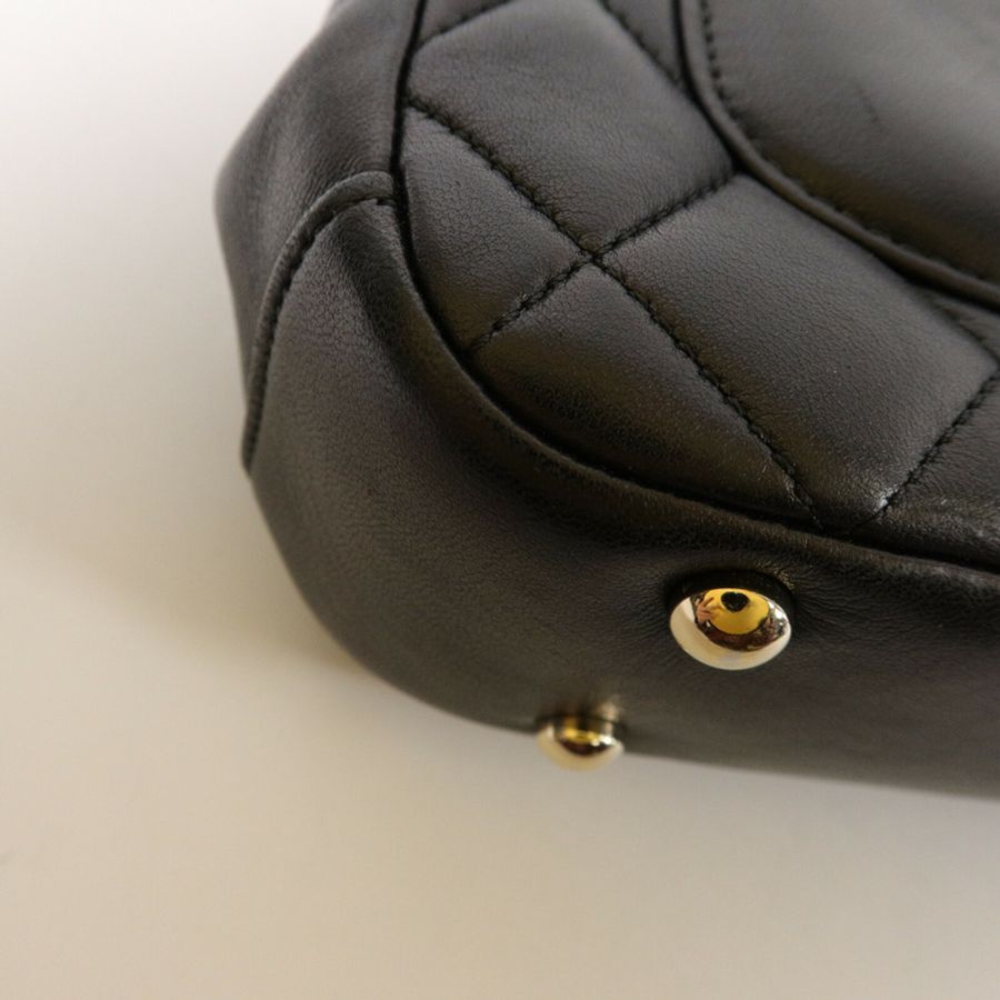 CHANEL 羊皮皮革Carry Chic Flap Bag鏈帶手挽肩背兩用袋-10