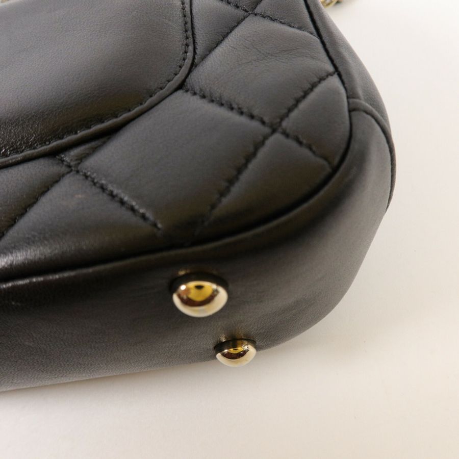 CHANEL 羊皮皮革Carry Chic Flap Bag鏈帶手挽肩背兩用袋-11