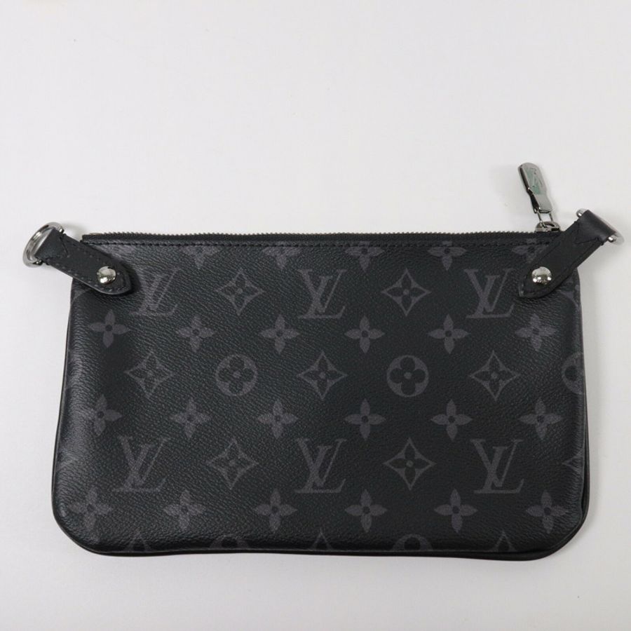 LOUIS VUITTON Monogram Eclipse Reverse Trio Messenger肩背袋-7