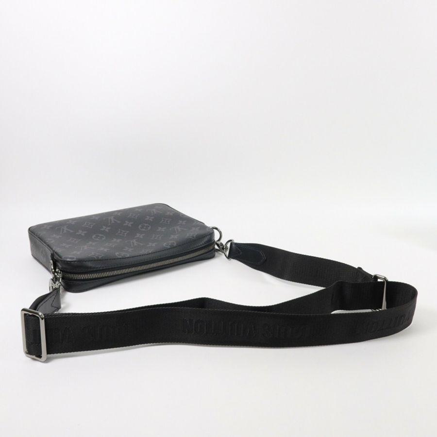 LOUIS VUITTON Monogram Eclipse Reverse Trio Messenger肩背袋-10