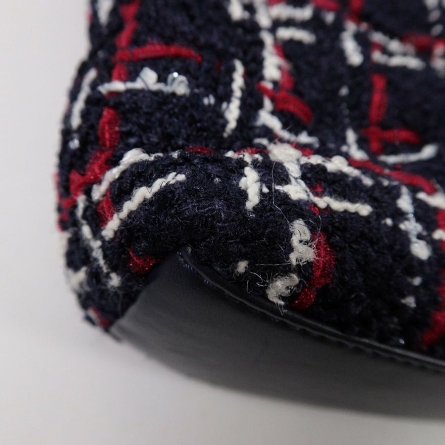 CHANEL Tweed Shopping Tote鏈帶肩背袋-12