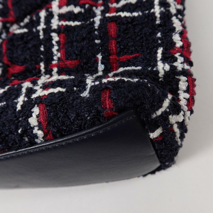CHANEL Tweed Shopping Tote鏈帶肩背袋-13