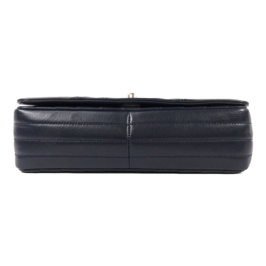 CHANEL 牛皮皮革Chevron Flap Bag鏈帶肩背袋-3