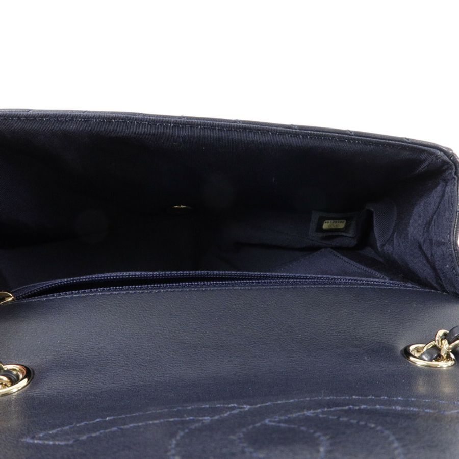 CHANEL 牛皮皮革Chevron Flap Bag鏈帶肩背袋-5
