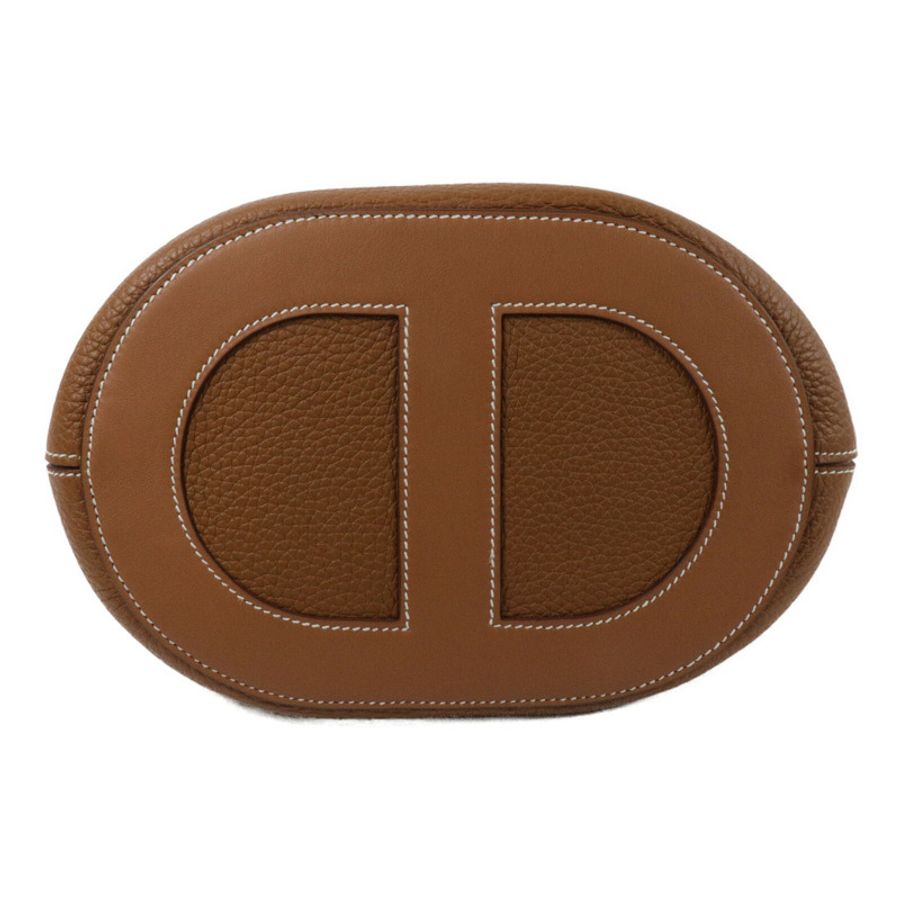 HERMES Clemence皮革In The Loop 23手挽袋Gold-3