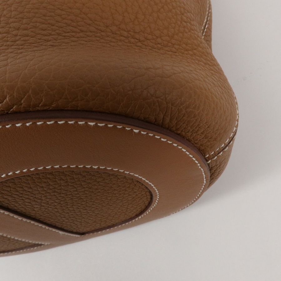 HERMES Clemence皮革In The Loop 23手挽袋Gold-10