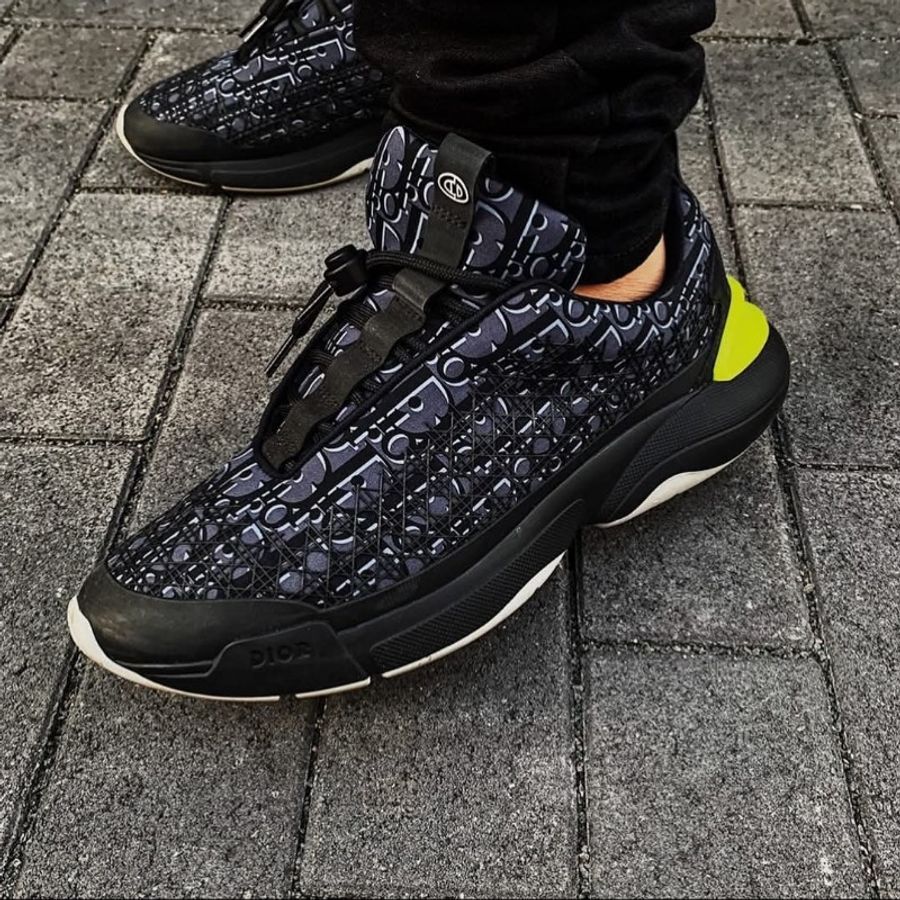 Dior Homme B24 藤格紋低筒運動鞋-0