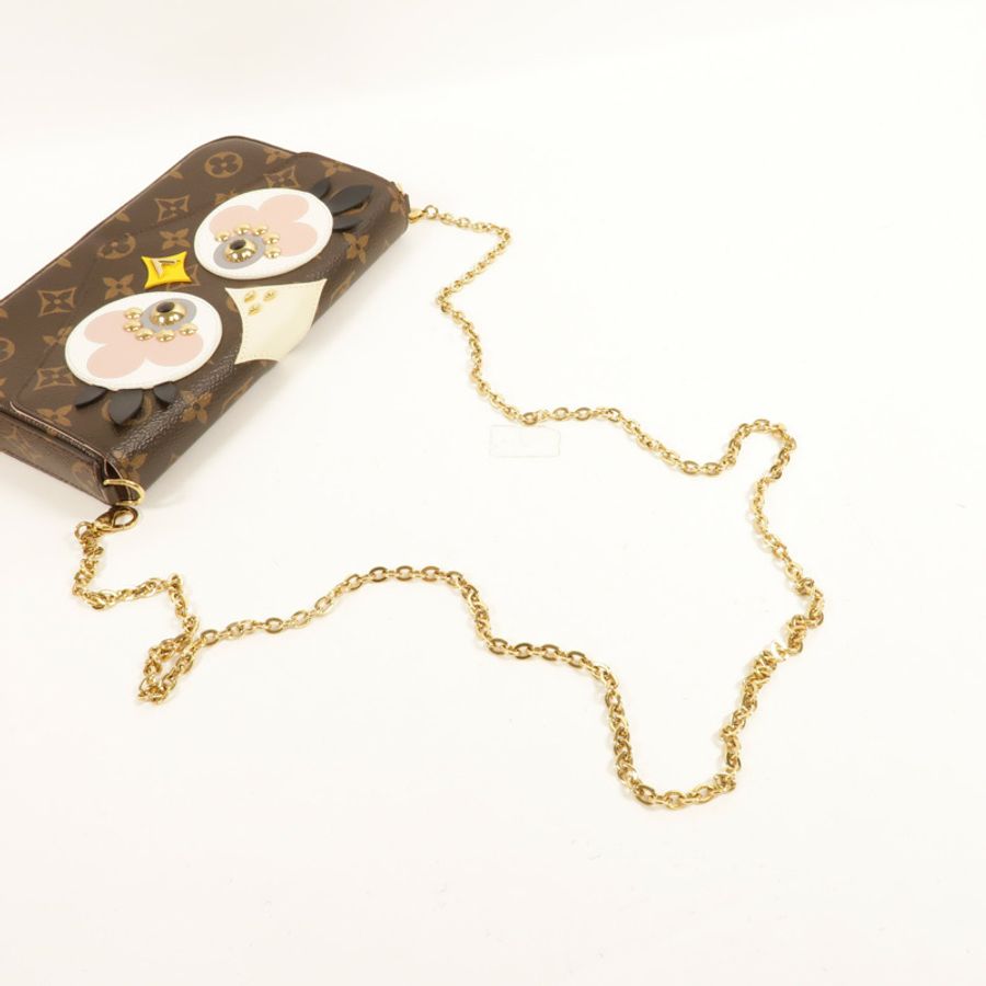 LOUIS VUITTON Monogram Lovely Birds Felicie Pochette金扣肩背袋-5