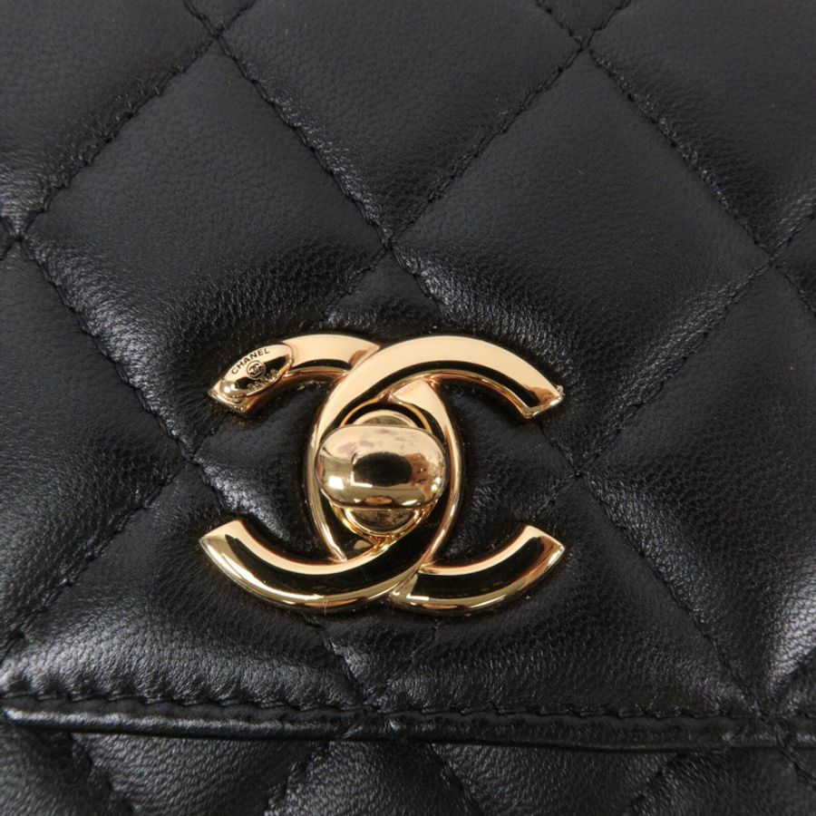 CHANEL 羊皮皮革Trendy CC Mini鏈帶肩背袋-6
