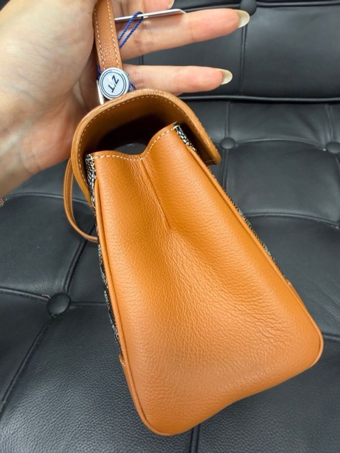 Goyard  戈雅 Saïgon迷你包（軟型版） Goyardine 帆布 15 x 7.5 x 20-2