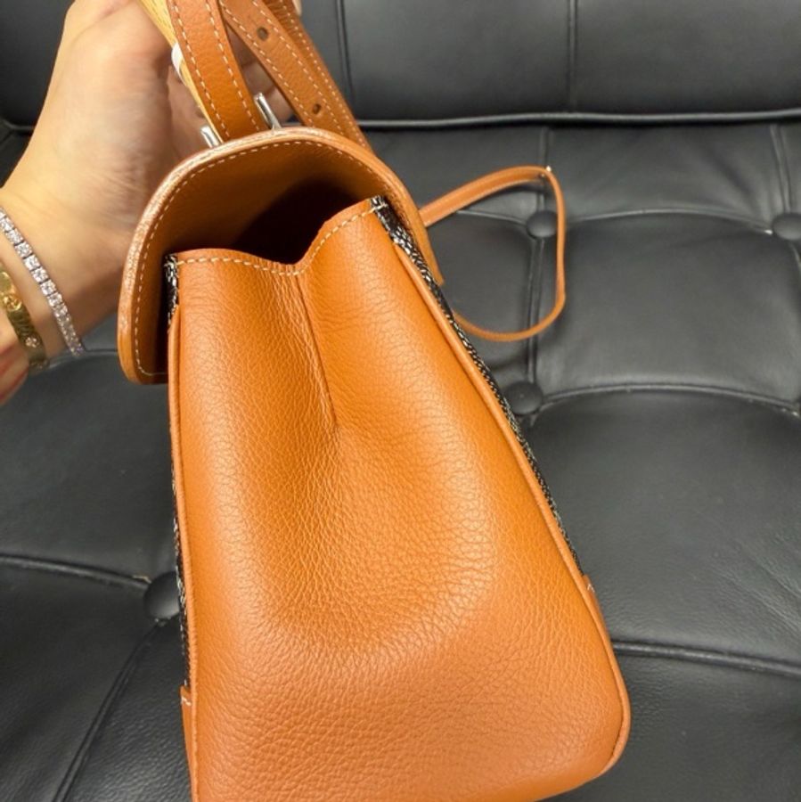 Goyard  戈雅 Saïgon迷你包（軟型版） Goyardine 帆布 15 x 7.5 x 20-6
