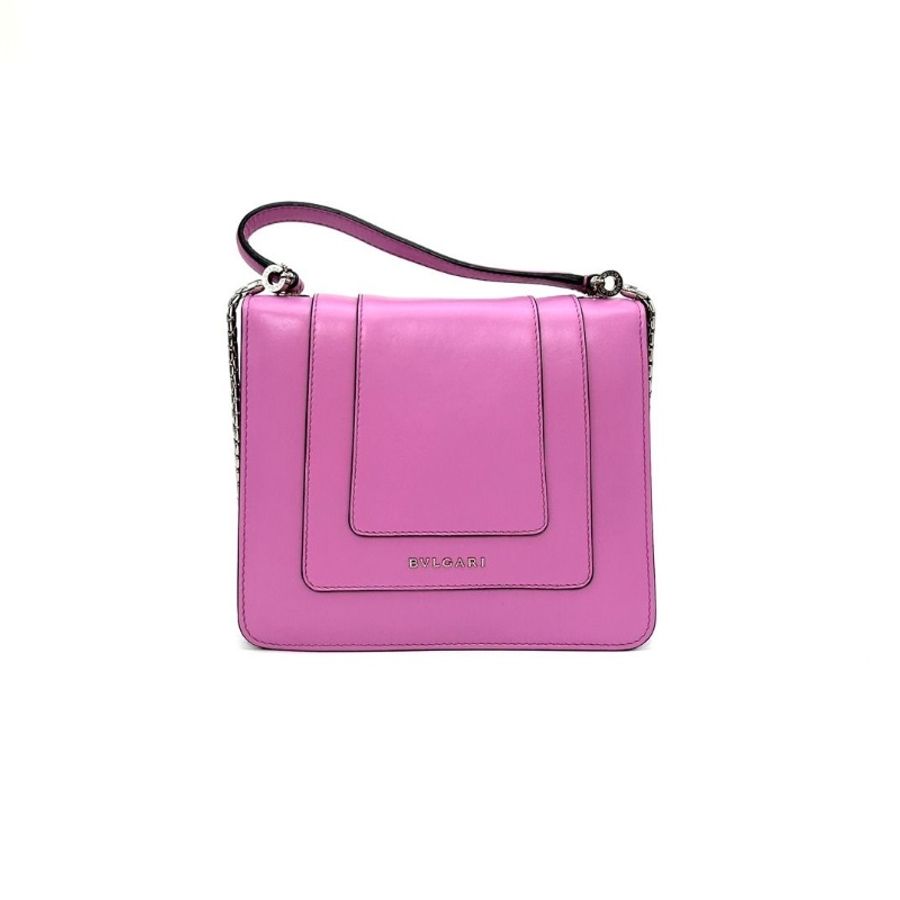BVLGARI 蛇頭風琴手提肩背斜背包 20*14.5*4 9新 配件塵袋雨衣鏡子-3