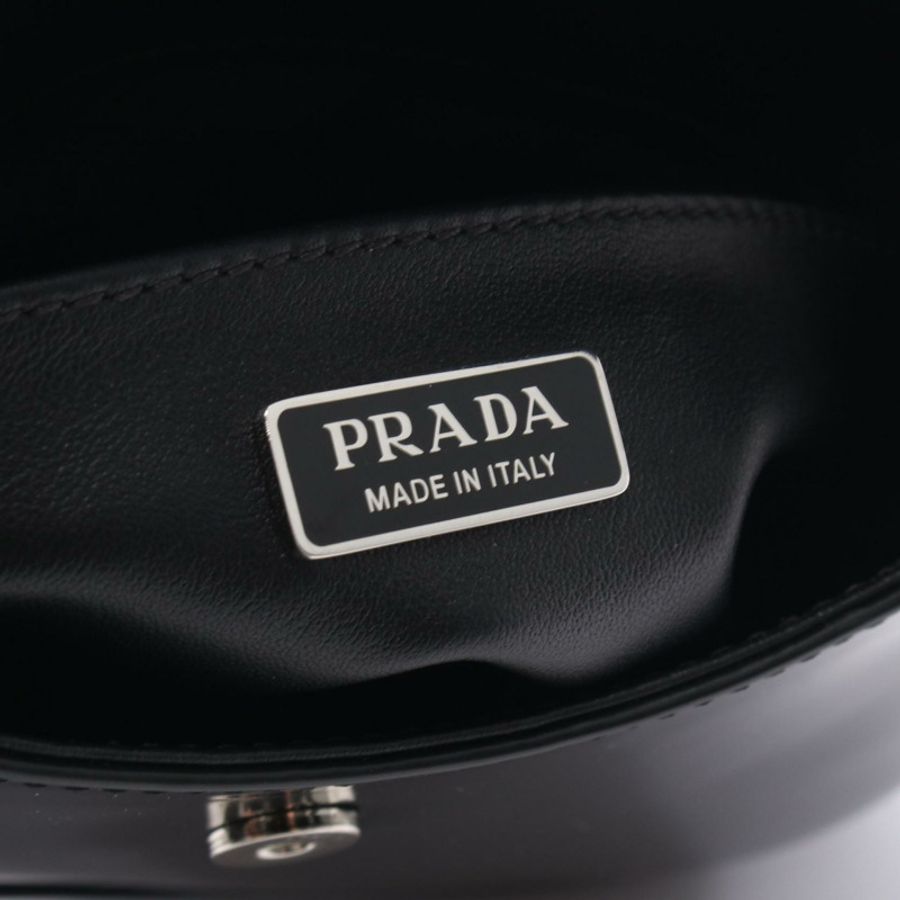 PRADA Cleo 迷你手提包,黑色皮革,二手女款-3