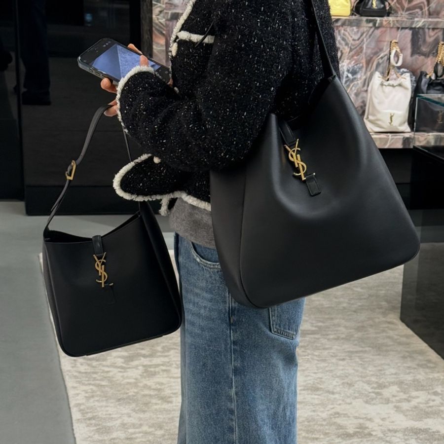 ysl hobo 大號 largesize 黑色-5