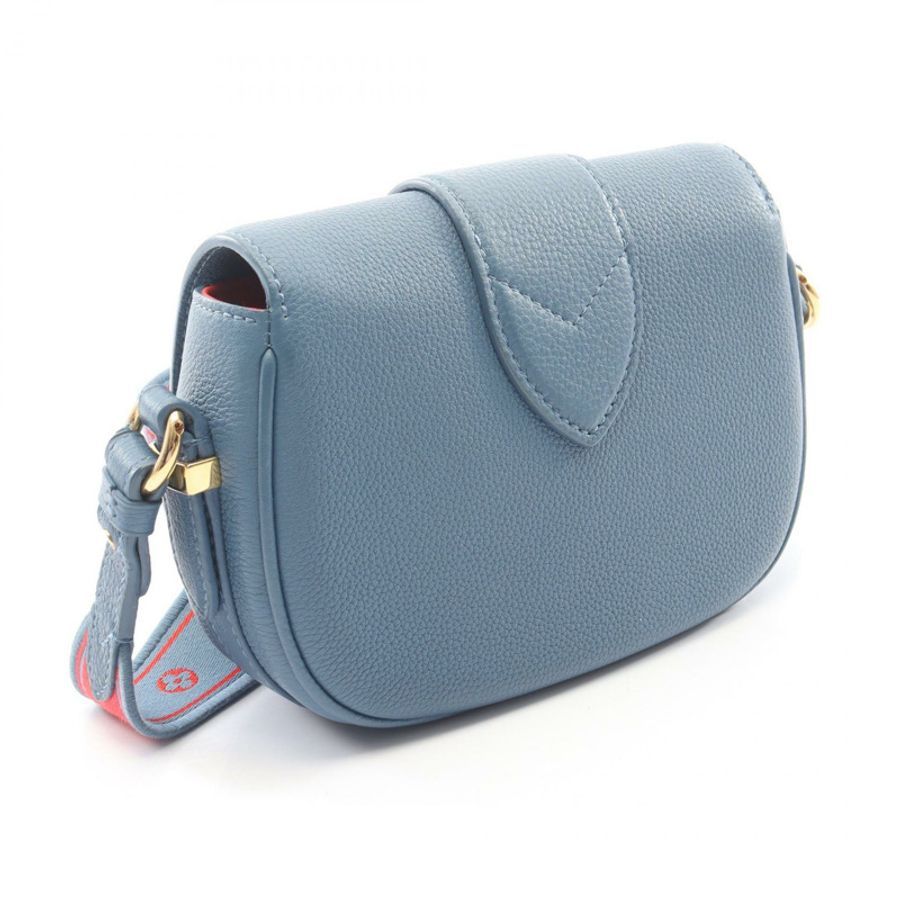 路易威登 LV Pont 9 Soft PM 肩背包 M58964 皮革 藍色 二手-1