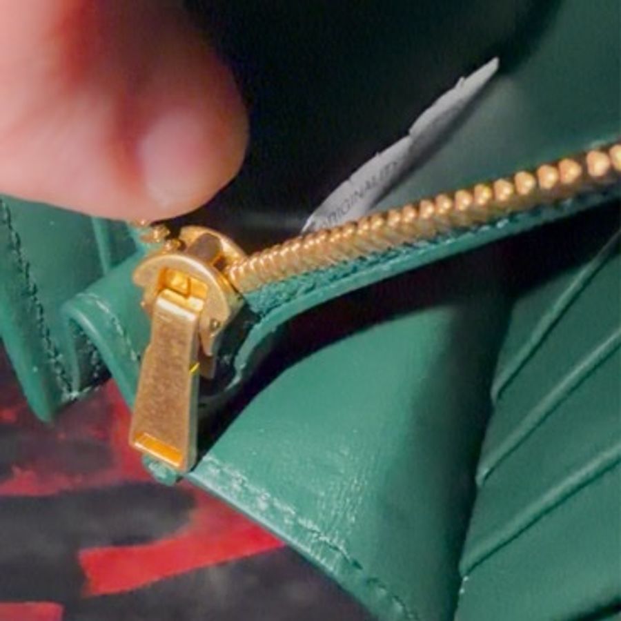 Bottega Veneta Cassette長夾 深綠色-4
