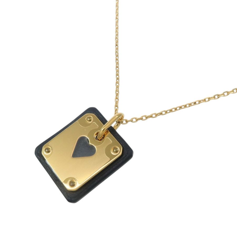 HERMES Swift皮革/金屬As Coeur Necklace項鏈-2