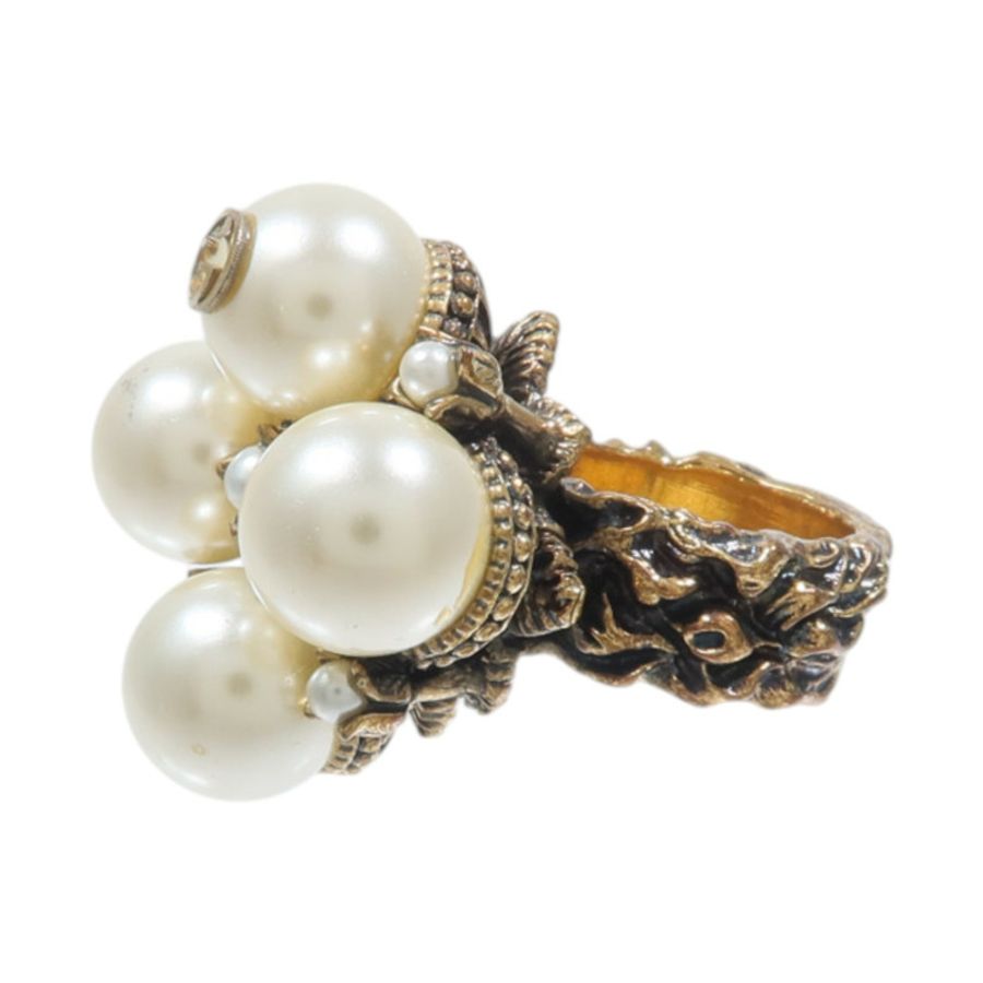 GUCCI 金屬/PVC Interlocking Ring戒指-2