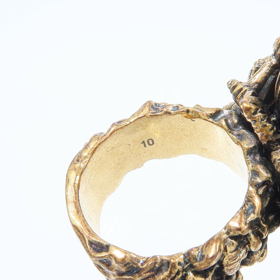 GUCCI 金屬/PVC Interlocking Ring戒指-5
