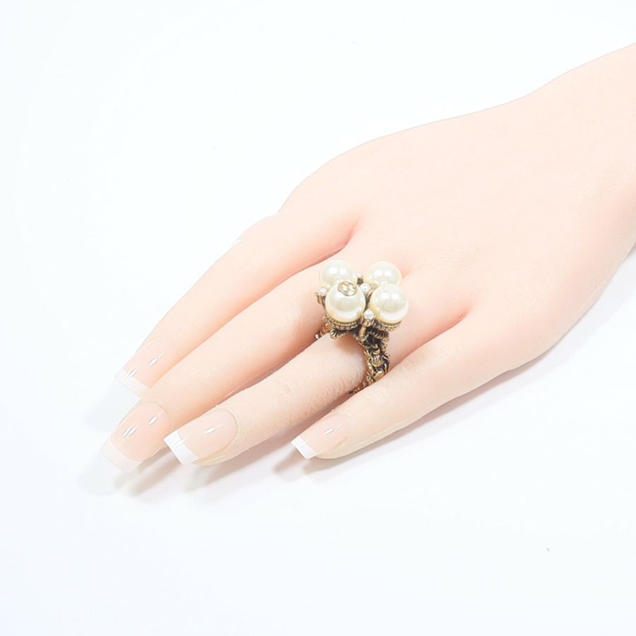 GUCCI 金屬/PVC Interlocking Ring戒指-7