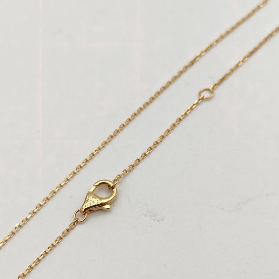 CARTIER AMULETTE護s符白母貝項鏈超小號18K黃金/鑽石/白貝母-4