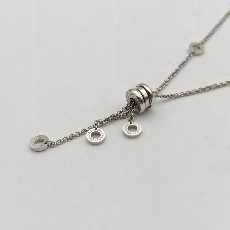 BVLGARI B.ZERO1小蠻腰項鏈流蘇18K白金項鏈-2