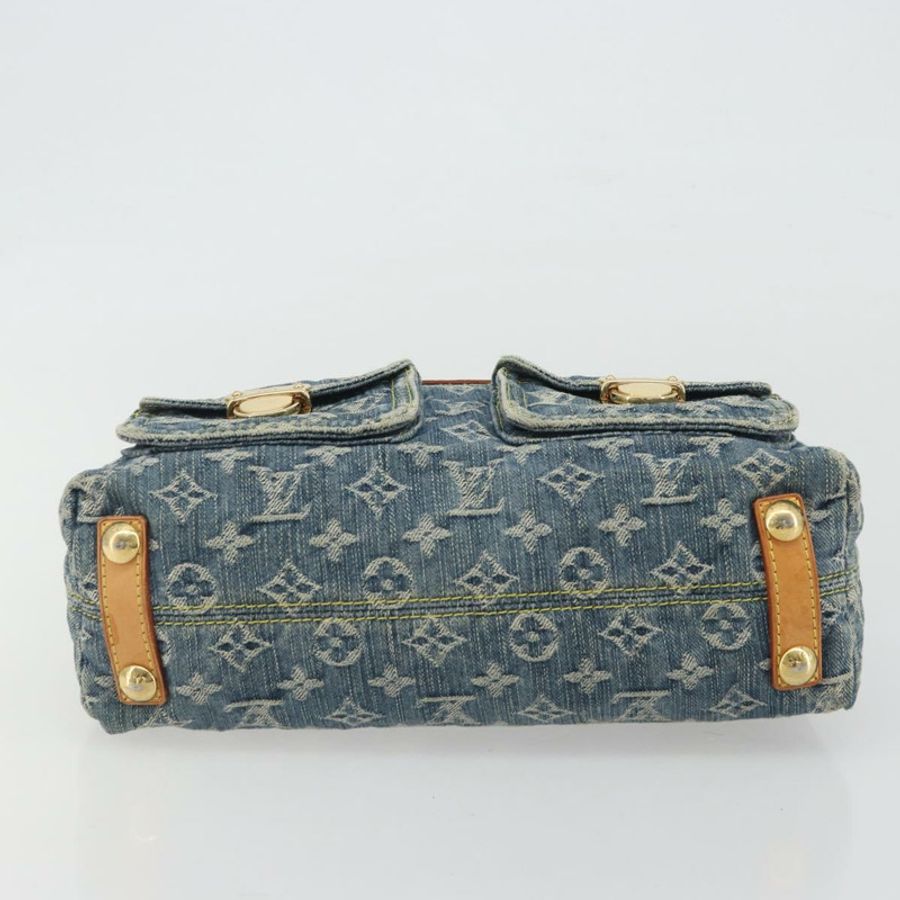 【日本直送】路易威登 Monogram Denim Buggy PM 肩背包 藍色 M95049 LV Auth ep15612A-4