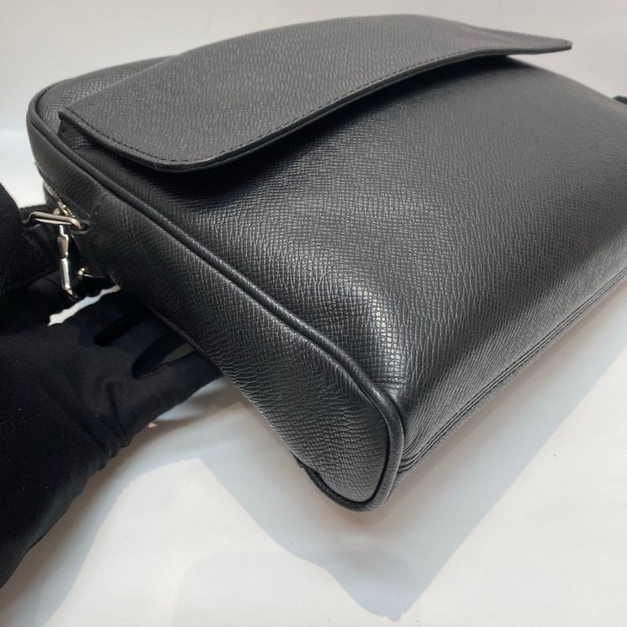 LV路易威登ALEX 黑色牛皮小号银扣邮差包28*24*5-15