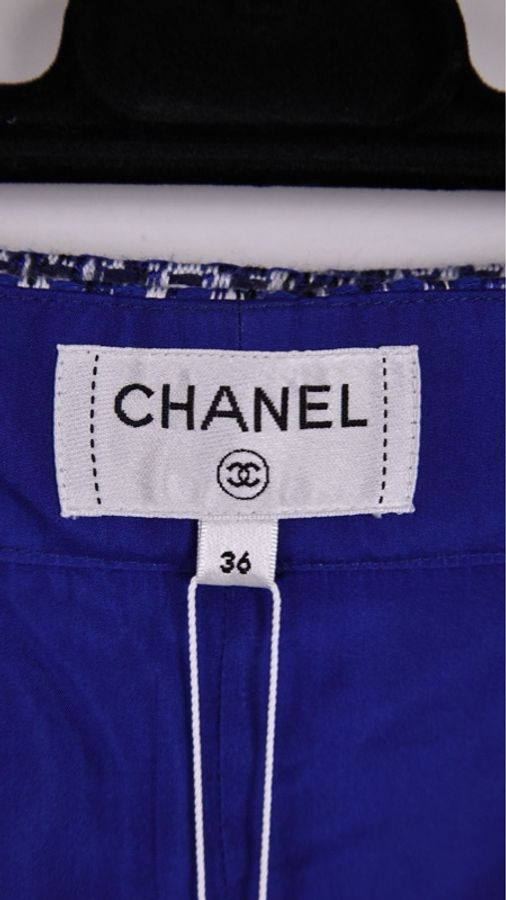 Chanel 20P春夏预告系列蓝白编织牛仔滚边短裤-29