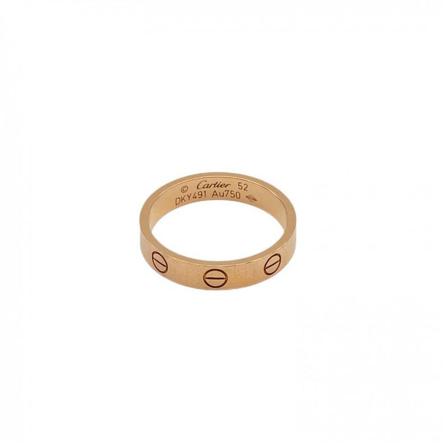CARTIER LOVE窄版戒指18K玫瑰金52玫瑰金-0