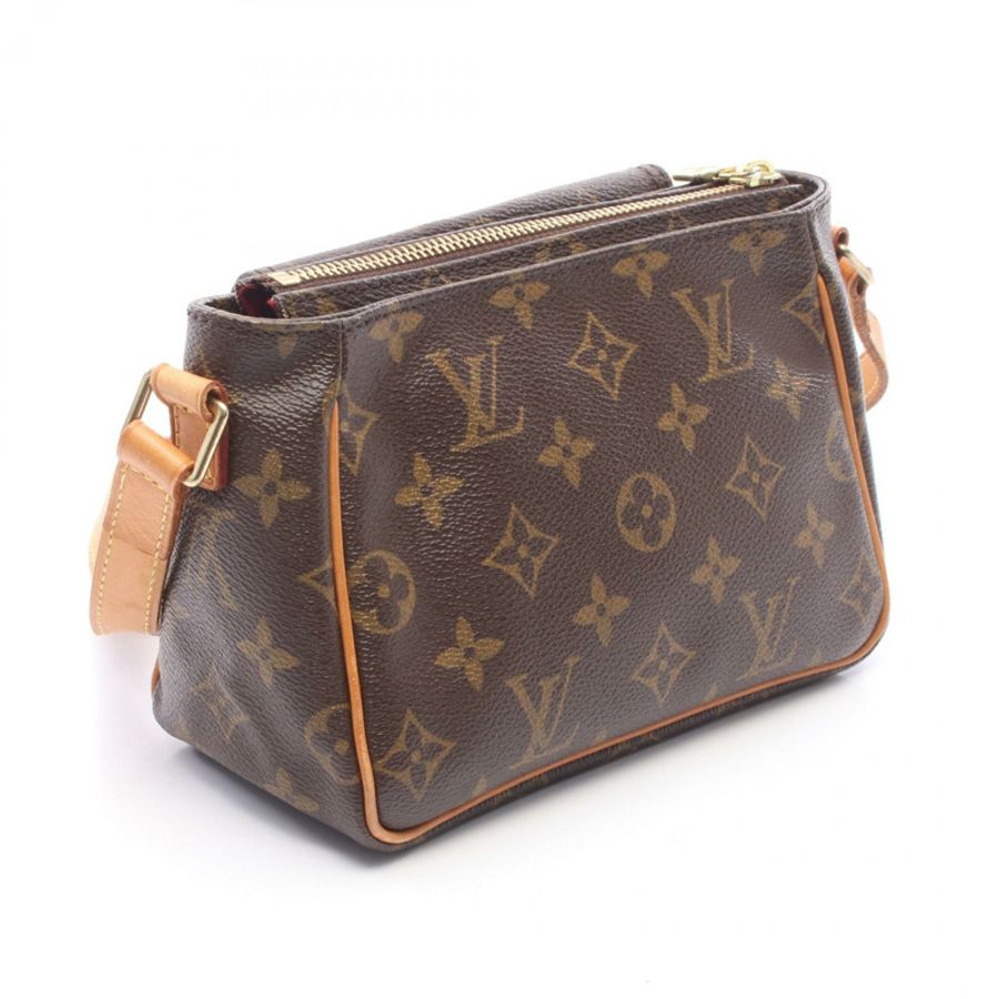 路易威登 Vivacite PM 單肩斜背包 M51165 Monogram 棕色皮革-1