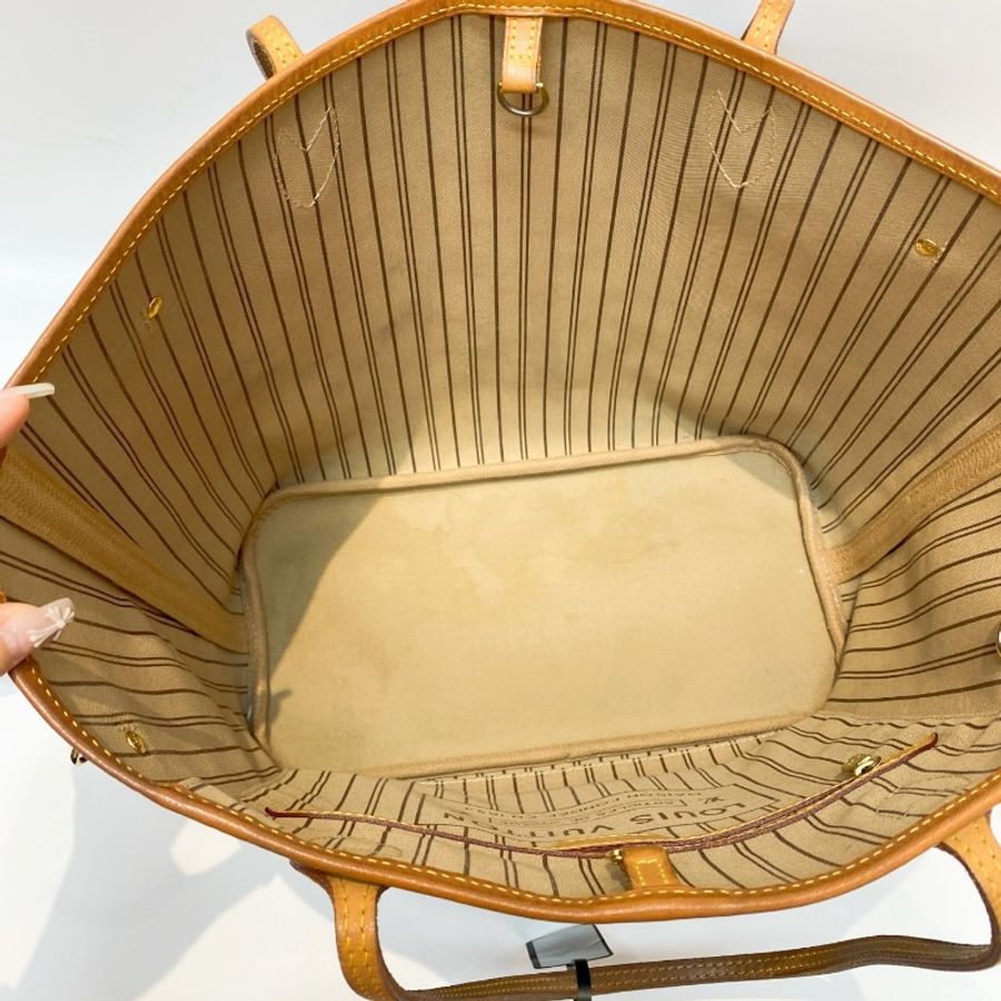 LV路易威登Neverfull老花中号米色内里托特包购物袋31.5*28*16-9